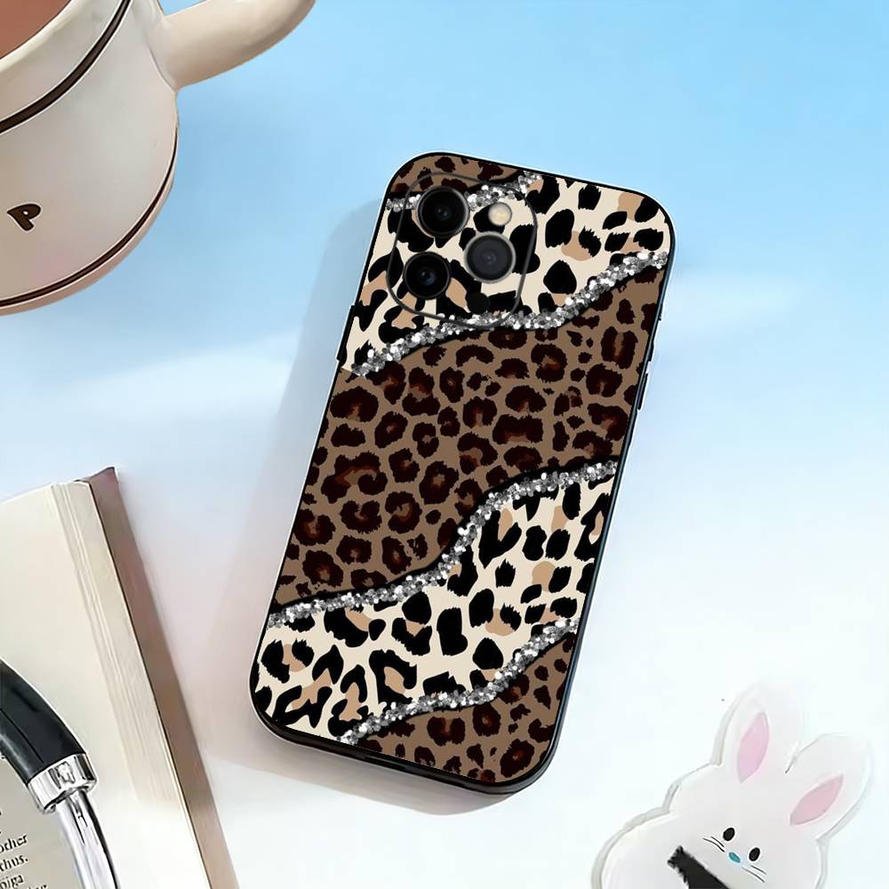 Чехол для телефона с леопардовым принтом, силиконовый, мягкий, для IPhone 17 16 15 14 13 12 11 X XR Plus Pro Max Plus