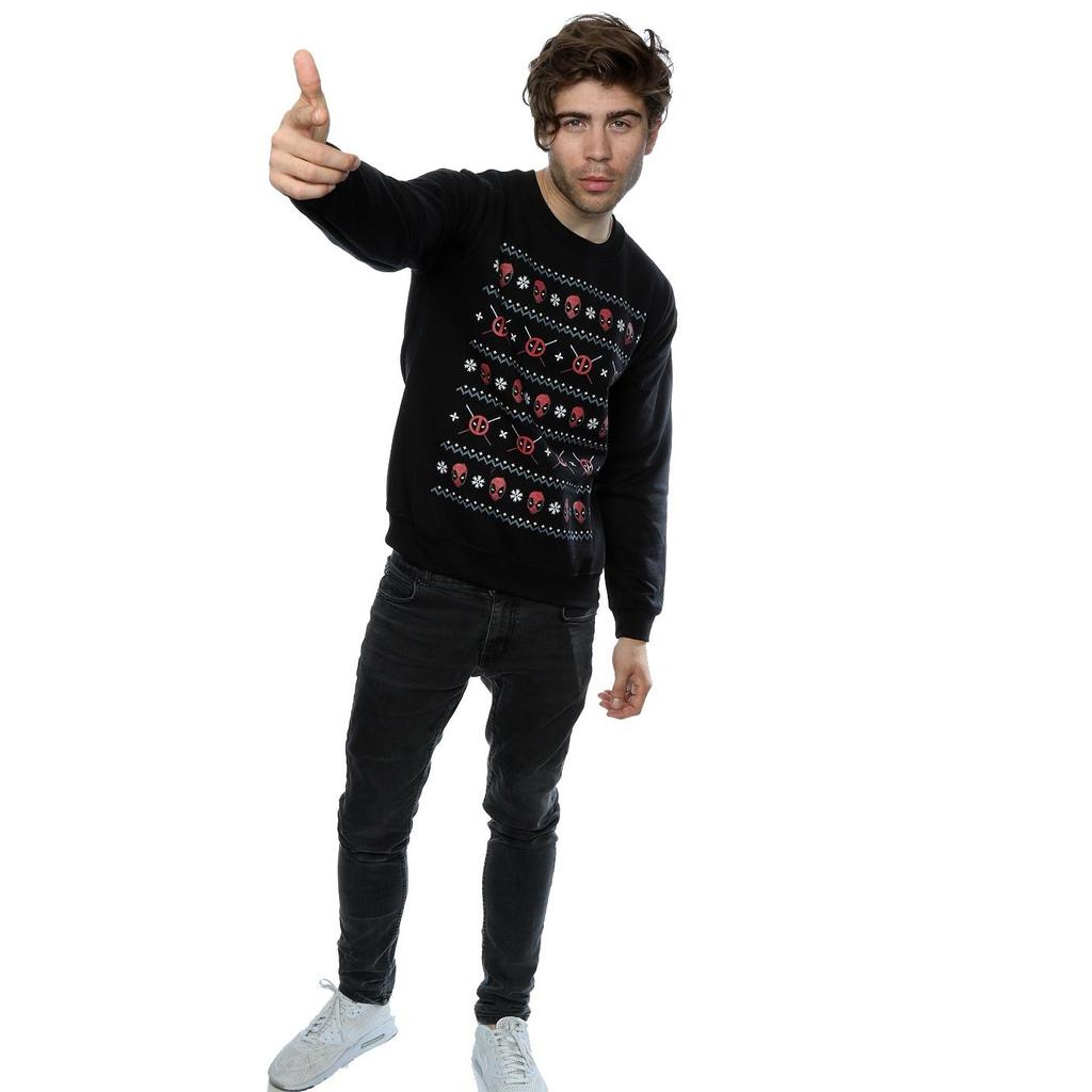Marvel Mens Deadpool Christmas Sweatshirt