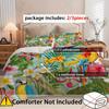 Colorful Parrots Flower 3D Printed Quilt Cover Set Tropical Rainforest Style Duvet Cover Soft Comfortable Bedding Set Pillowcase