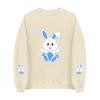 Women's Fashion Casual Easter Bunny Print Casual Long Sleeve Round Neck Sweatshirt Top