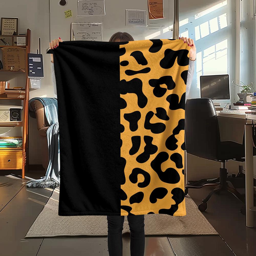 Leopard and cow print Print Flannel Blanket,High quality Comfortable for All Seasons,Home Decor,Warmth and Comfort,Perfect for Christmas Gifts