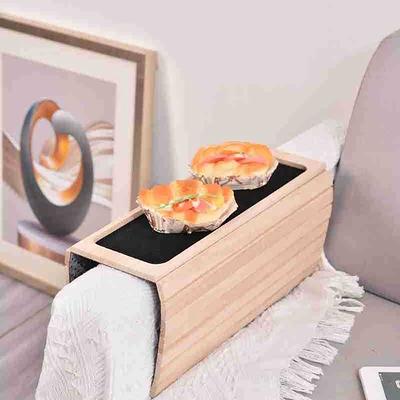 Качественный бамбуковый деревянный поднос для дивана, стол, противоскользящий подлокотник, органайзер, протектор, держатель для напитков, подстаканник