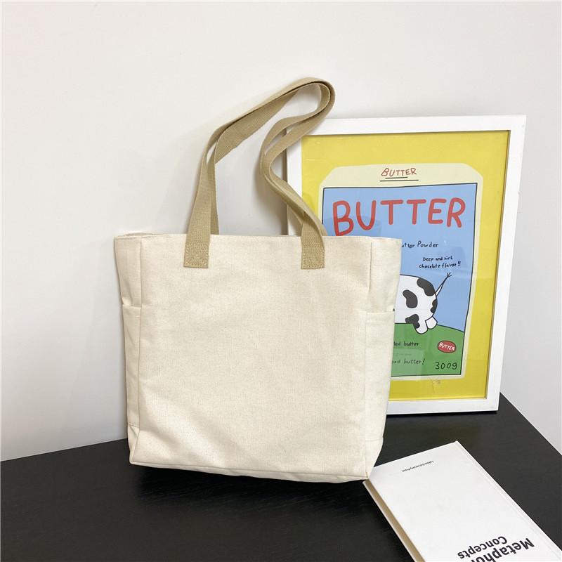 Холщовая сумка-тоут большой вместимости, городская минималистичная сумка на плечо