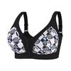 C-F Cup Super Large Size Bra Popular European and American Size No Steel Ring Adjustable Shoulder Strap Printed Front Buckle Underwear