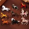 Rhinestone Running Horse Brooch Classic Brooch Pins New Zodiac Animal Badge  Jewelry Accessories