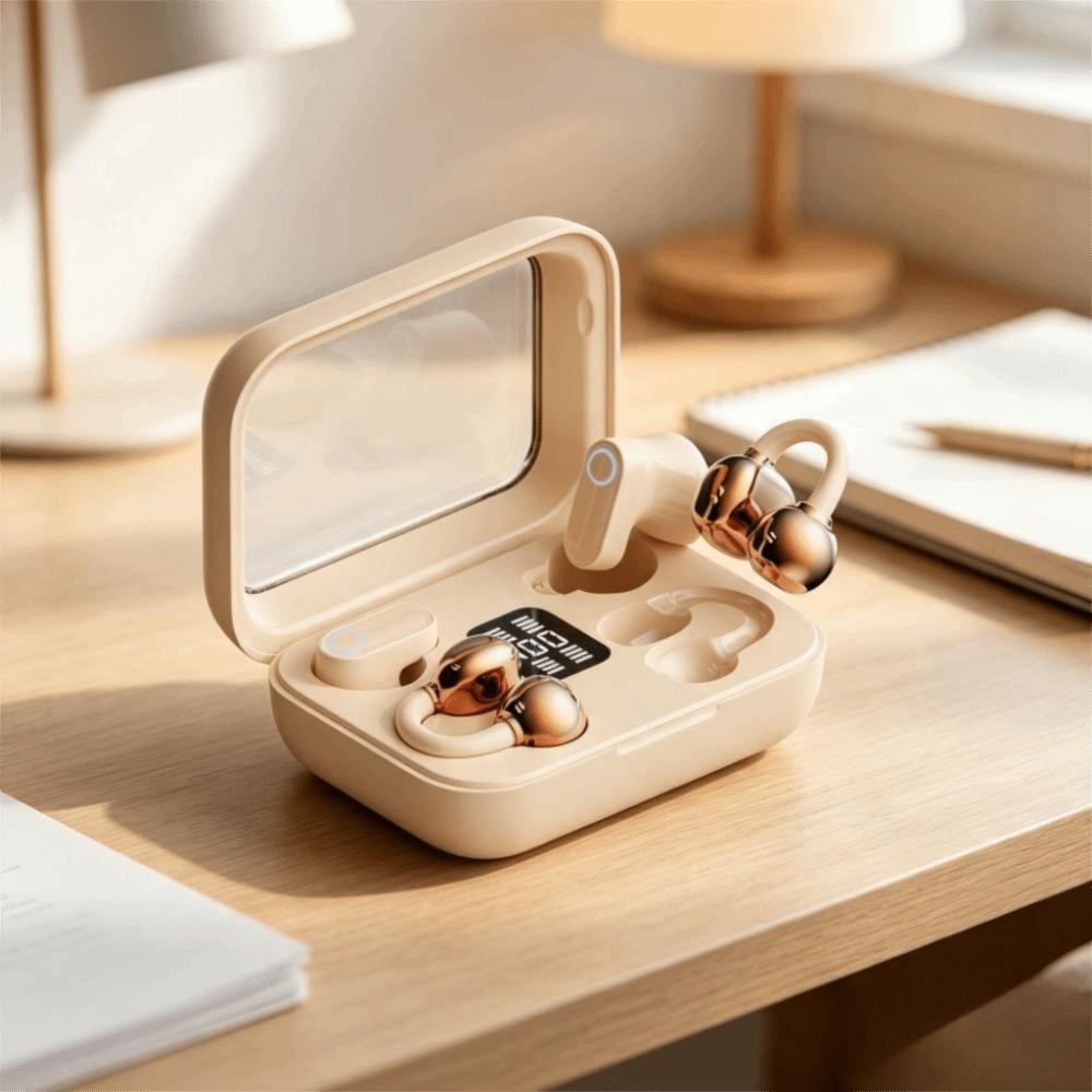 Dual Bluetooth Wireless Earbuds Long Range Open Ear Headset Fashion Sports Earphones Fitness