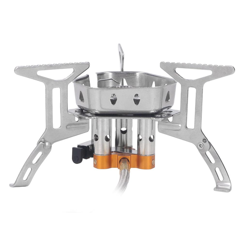 Windproof Camp Stove 3 Core Lightweight Portable Windproof Gas Stove for Outdoor Backpacking Picnic