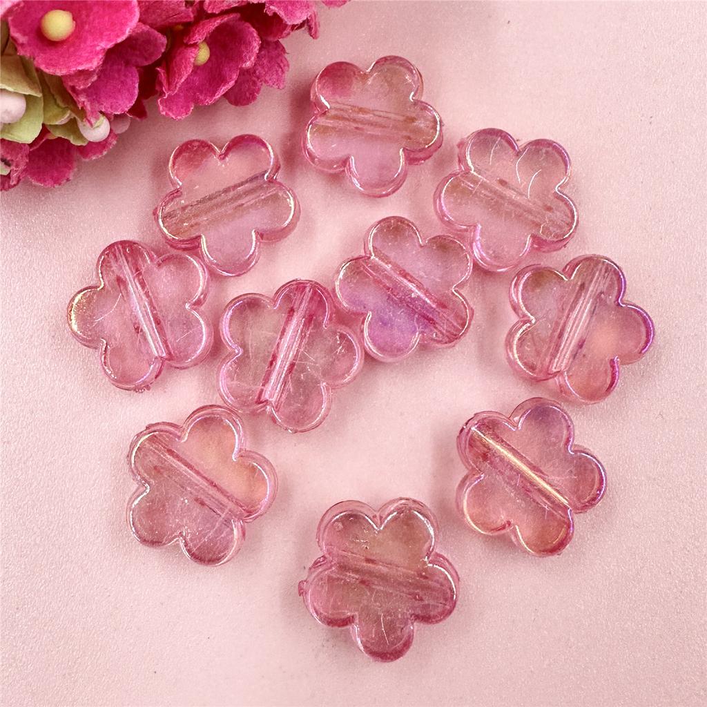 50Pcs Handcrafted DIY Findings 15mm Beading Necklace Bracelet Jewelry Making Flower Beads for Crafted Mobile Phone Chain