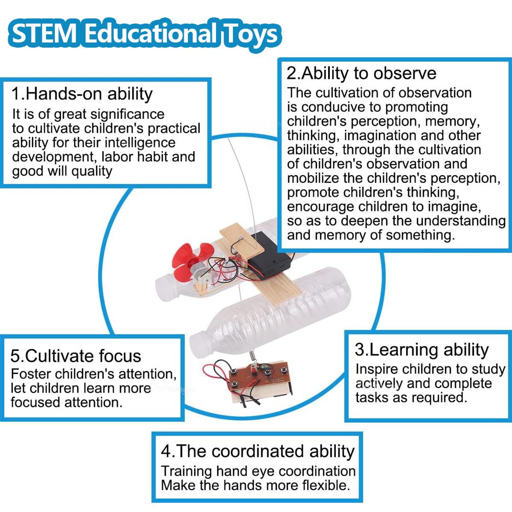 Сделай сам Модель ветряного корабля с дистанционным управлением Деревянная сборная Электрическая лодка на ветряной тяге Набор для научных экспериментов Детская STEM образовательная игрушка