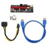 Карта-райзер PCIE 1X на 16X 4 твердотельных конденсатора 6-контактный интерфейс USB-кабель Фиксированная конструкция защелки PCIE GPU Райзер Express