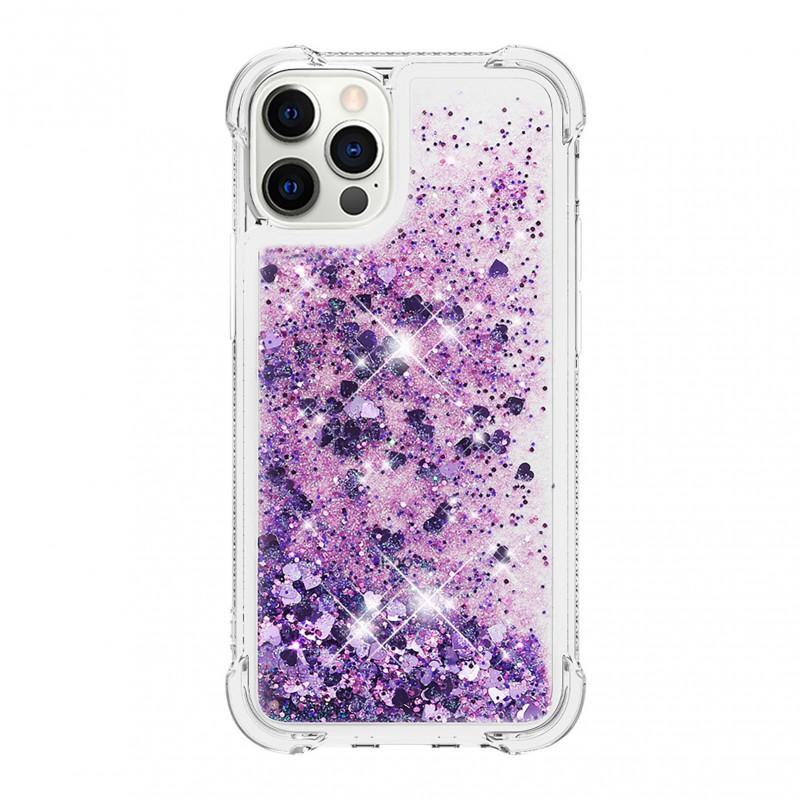 Liquid Glitter Star Sand Phone Case IPhone 13 Pro Max Shockproof Silicone Back Cover With Heart Motifs