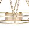 Gold Iron Candleholders Geometric Candlestick Tealight Votive Candle Cup Home Decoration