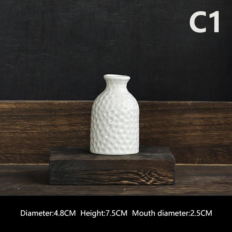 Мини-керамическая ваза для цветов, вазы для гидропоники в стиле скандинавского стиля, креативный декор комнаты, цветочные горшки для бутылок, настольные украшения, красочная ваза