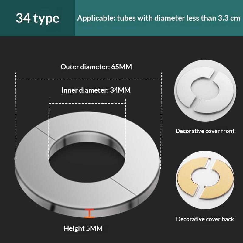 Self-Adhesive Stainless Steel Faucet Decorative Cover Premium Chrome Finish for Washbasin Shower Family Bathroom Renovation Use