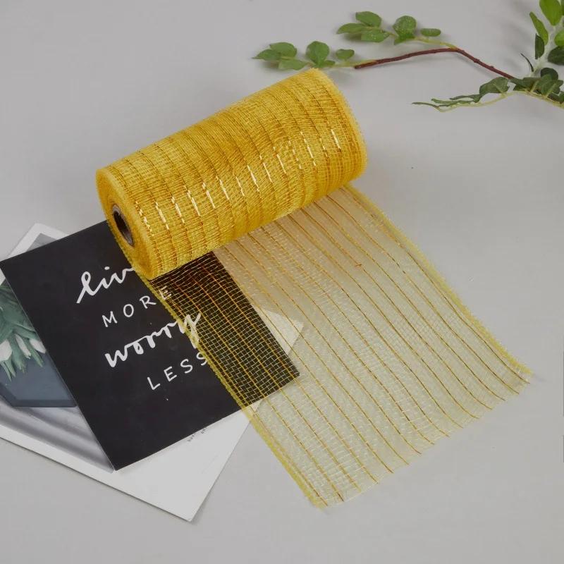 1 рулон рождественской сетчатой ленты DIY венок бант лента рождественская елка украшения для дома 2024 рождественские подарки Navidad Noel Новый год 2025