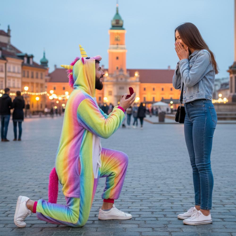 Kostium Onesie rainbow pegasus - L