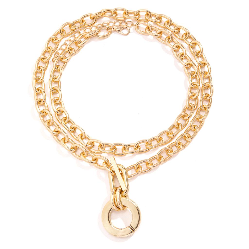 Multilayer Chain Choker Goth Hiphop Rock Necklace for Women Men Jewelry Accessories