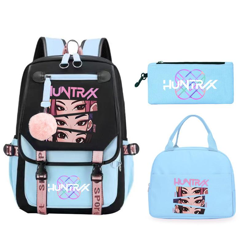 KPop Demon Hunters Rumi Anime Merchandise Backpack and Pencil Case Convenient Backpack for Couples for Business Trips and Travel
