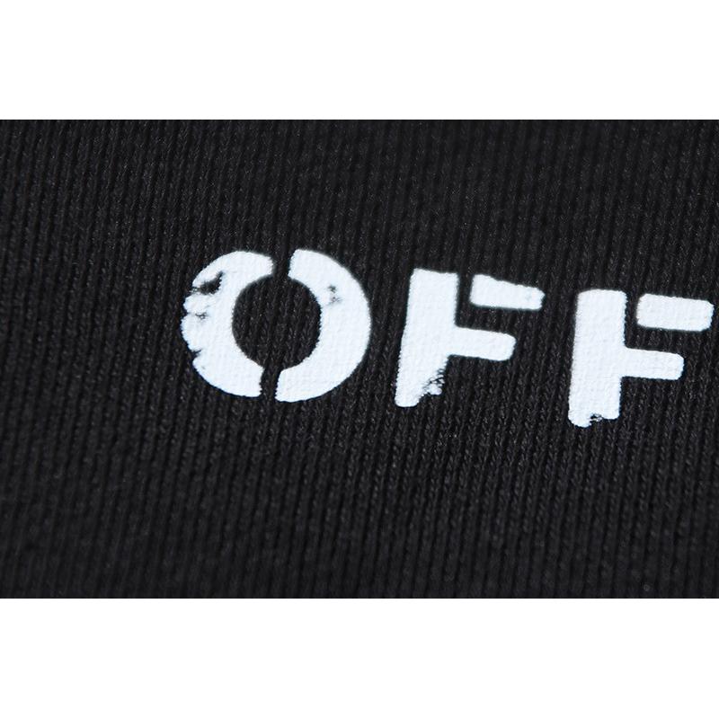 Off-White 2025 Осень/Зима Новая мужская толстовка с принтом в виде газетного узора и стрелок