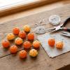10PCS/SET Pippin Orange Resin Spacer Loose Beads Handmade Phone Chain Accessories  Zipper Pull