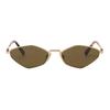Miu Miu Solid Color Design Metal Irregular Shape Sunglasses Women sunglasses Gold SMU56ZE5AKFE09ZC056