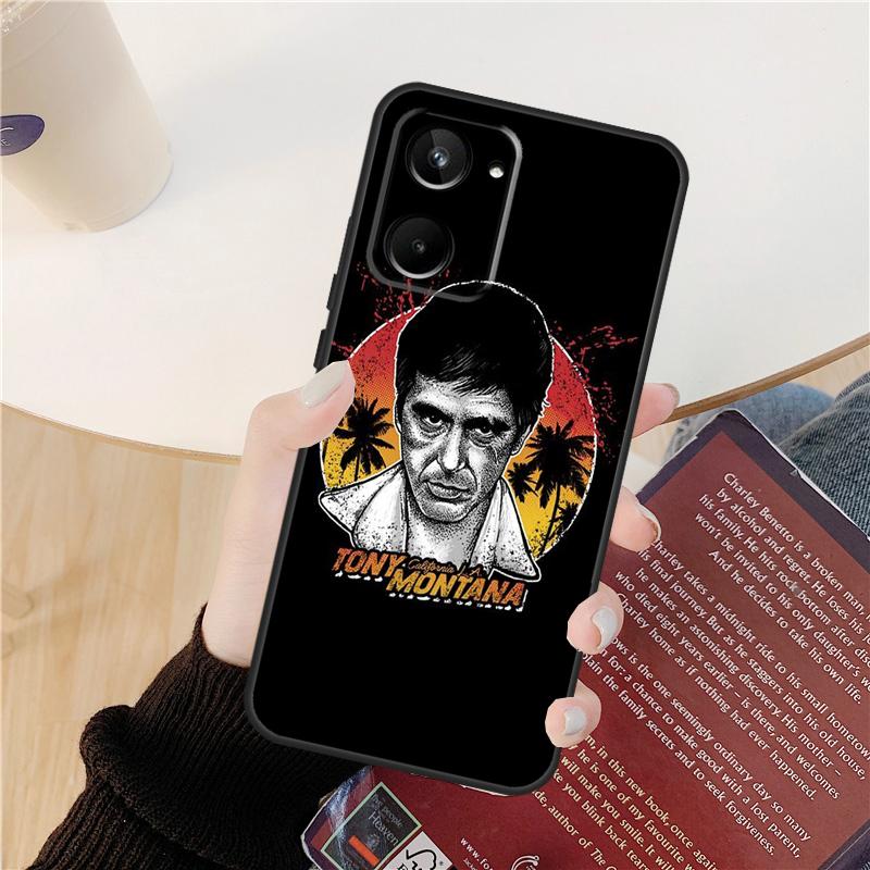 Scarface Tony Montana Case For Realme C55 C75 C67 C61 C53 C51 C21Y C25S 10 11 12 13 14 Pro Plus GT 6T 6 5 GT7 Pro