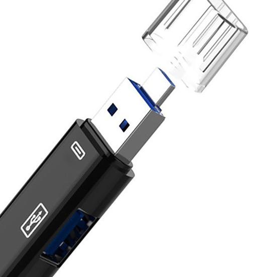 Устройство чтения карт Plug Play Высокоскоростное устройство чтения карт памяти 5-в-1 USB 3.0 Type-C TF для компьютера
