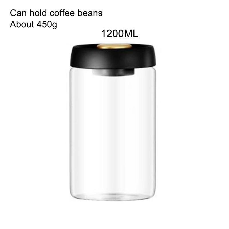 Вакуумный кувшин для кофейных зерен, стеклянная герметичная банка для пищевых зерен, конфет, сохраняющих свежесть, банка для хранения, кухонные принадлежности