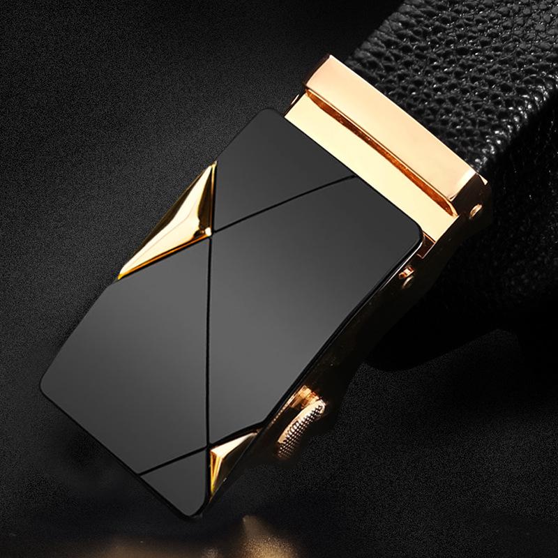 Первый слой коровьей кожи Автоматическая пряжка для нового мужского ремня Повседневный деловой Простой и универсальный Ремень для брюк для мужчин среднего и молодого возраста