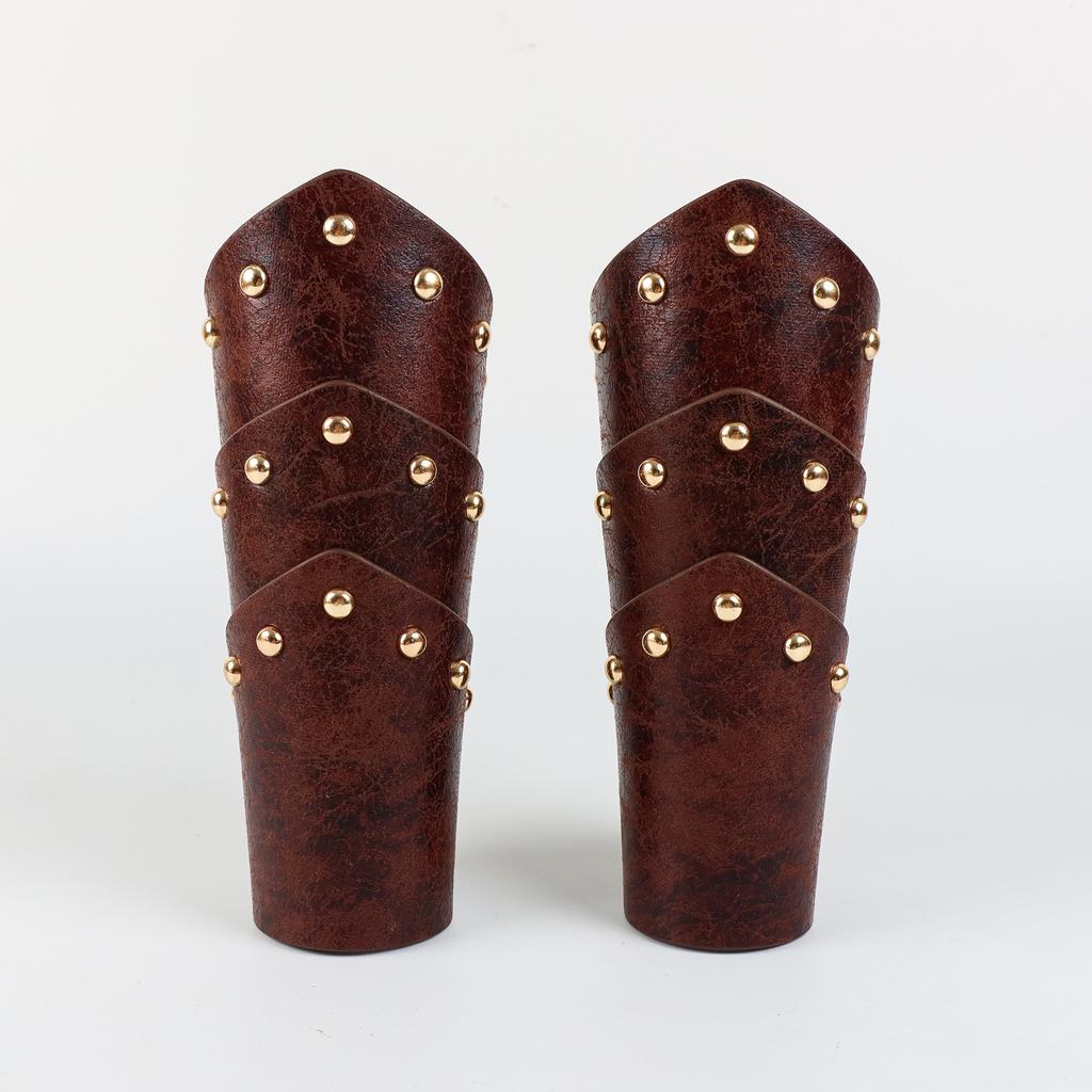 1 пара унисекс средневековых кожаных наручей, браслетов с пряжками, аксессуар для костюма для косплея на Хэллоуин для тематической вечеринки