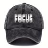 The FOCUS baseball cap is adjustable breathablehand-washedsuitable for both Unisex and WomenIt is breathable and adjustable