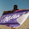 Классический Вкусный Логотип M-Milka Микрофибра Печатное Пляжное Полотенце Альпинизм Йога Пляжный Бег Впитывающее Мягкое Полотенце
