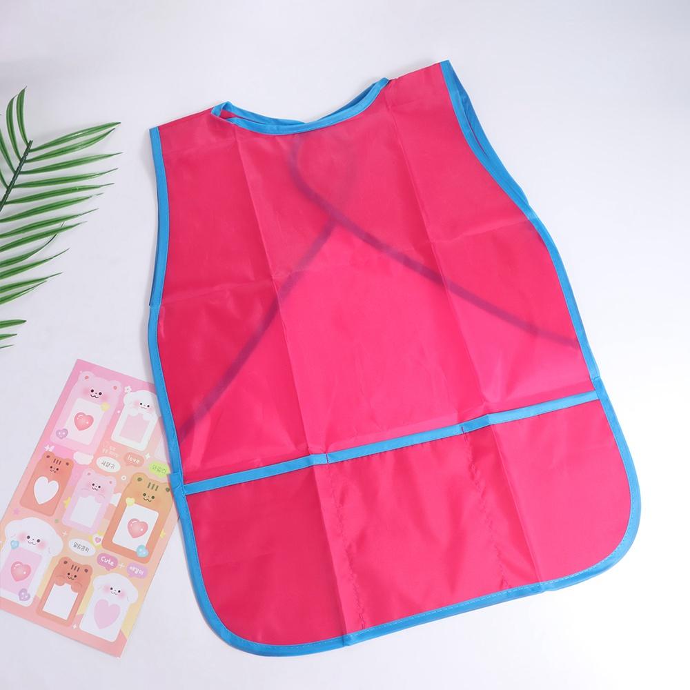 With 3 Pockets Painting Aprons Waterproof Kids Apron Craft Activity Kids Art Smock Cook