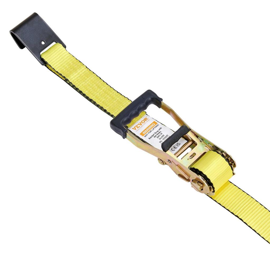Ratchet Tie Down Straps (10PK), 10000 lb Break Strength, Endless Ratchet with 10 Premium 2" x 30' Tie Downs Heavy Duty, Track Spring Fittings for
