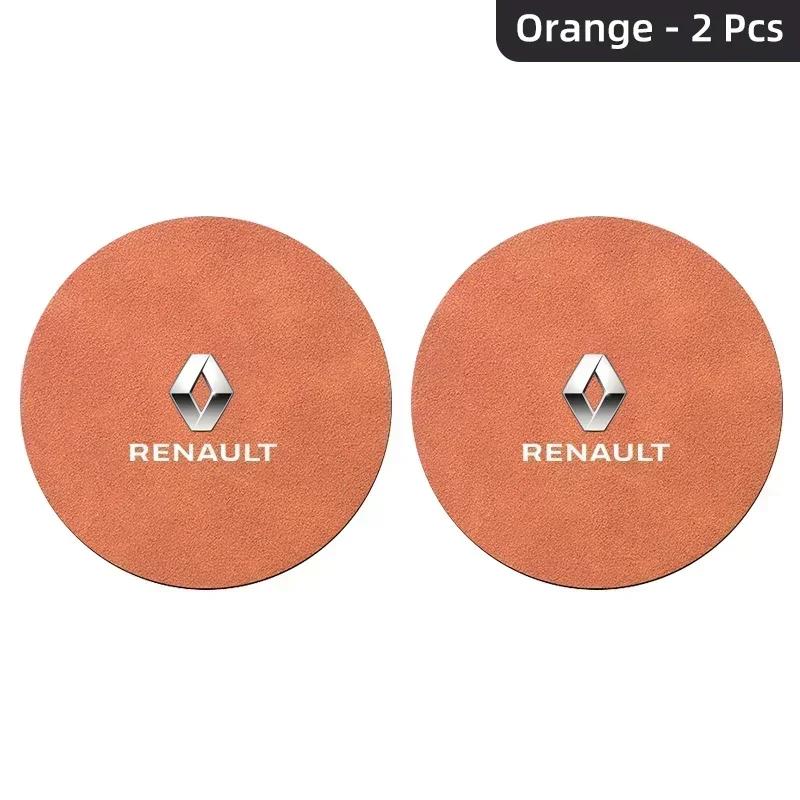 2Pcs Car Suede Water Cup Pad Anti-slip Coaster Accessorys For Renault DACIA Scenic Loguna Twingo Symbol Fluence Espace Clio HH41