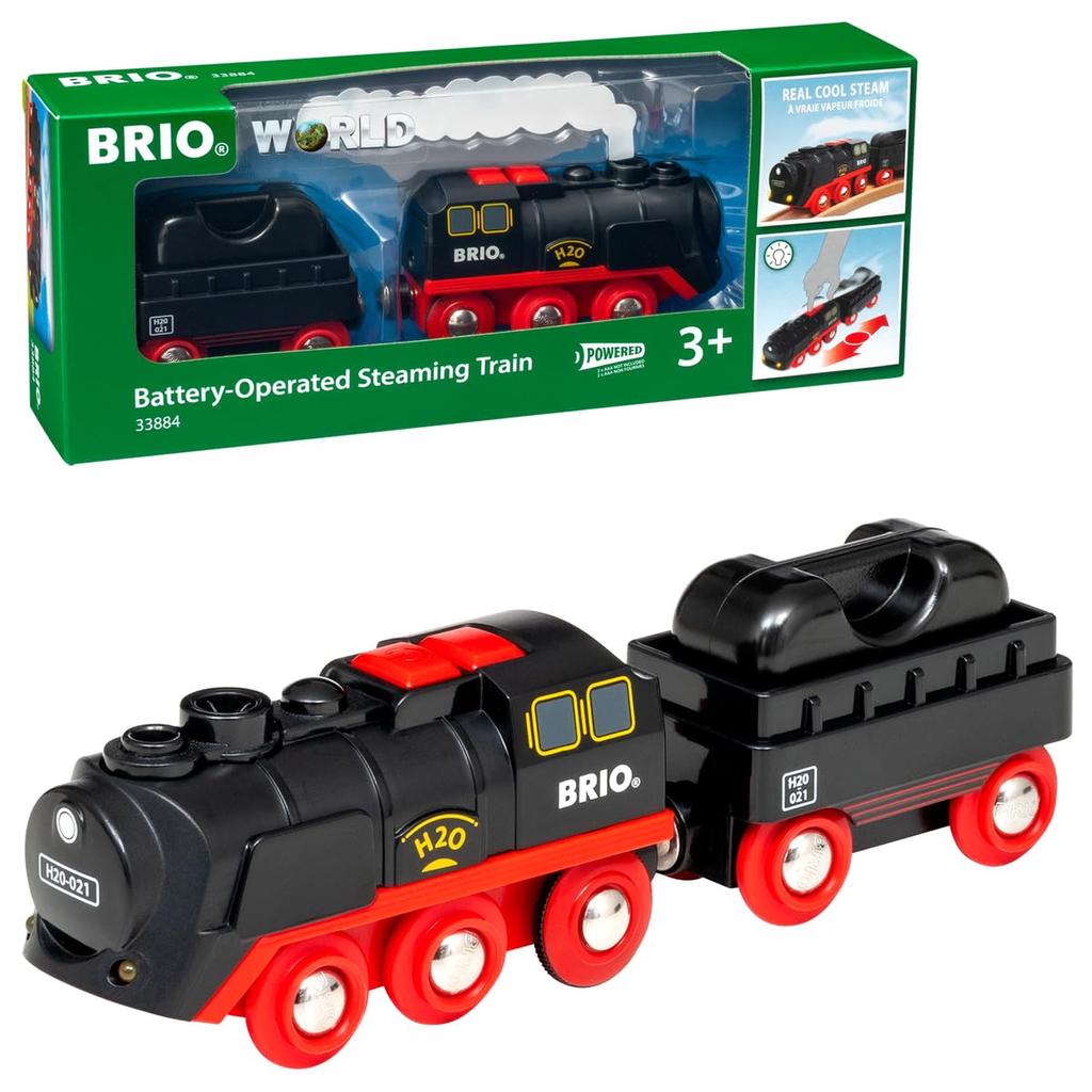 BRIO Power Steam Train Wooden Rail Electric Vehicle Locomotive 33884