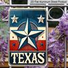 2D Flat, 1pc Vintage "TEXAS" Lone Star Aluminium Sign - 8"x12" Rustic Texas Flag Inspired Decor, Patriotic Lone Star Wall Art, Perfect for Texas