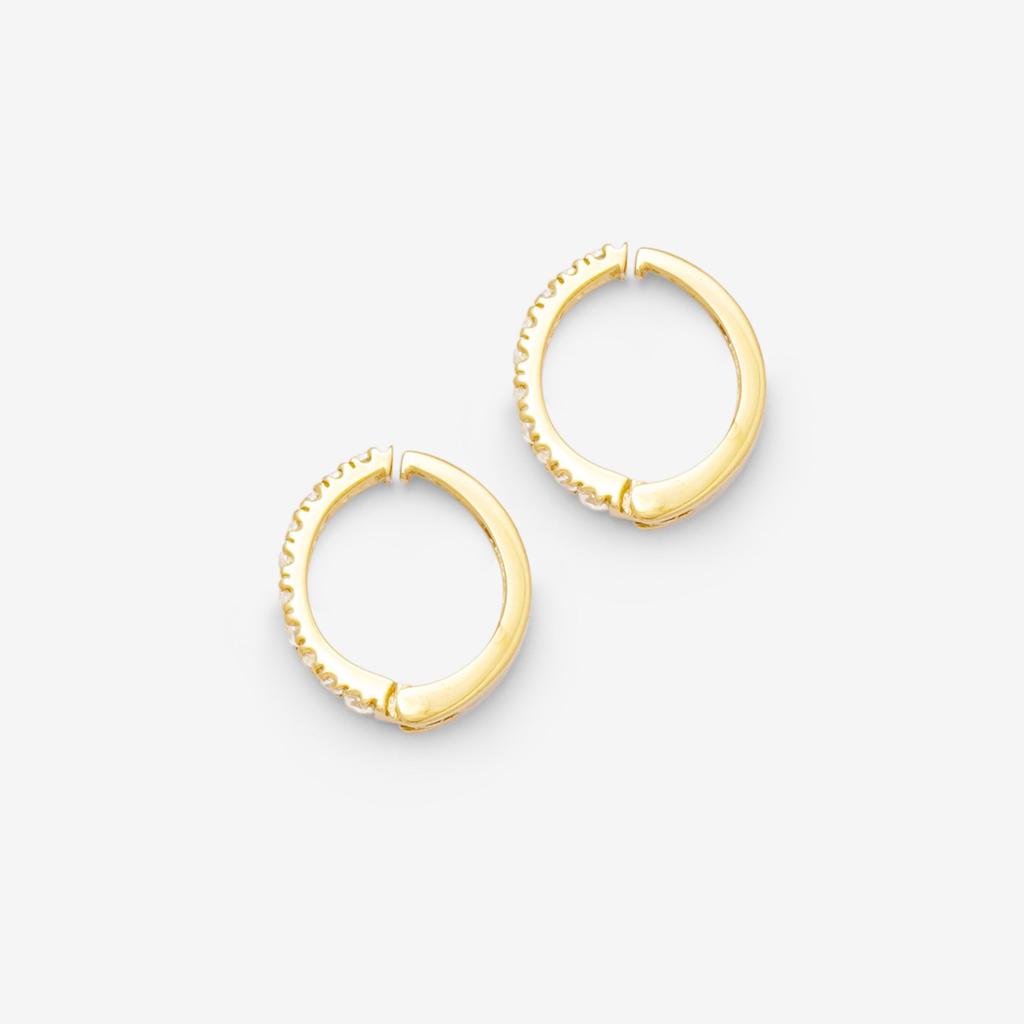 ESTELLE [Official] Women's Silver Earrings with Yellow Gold Plated Cubic Zirconia (Product Code: 0776-0067-0000-0000)