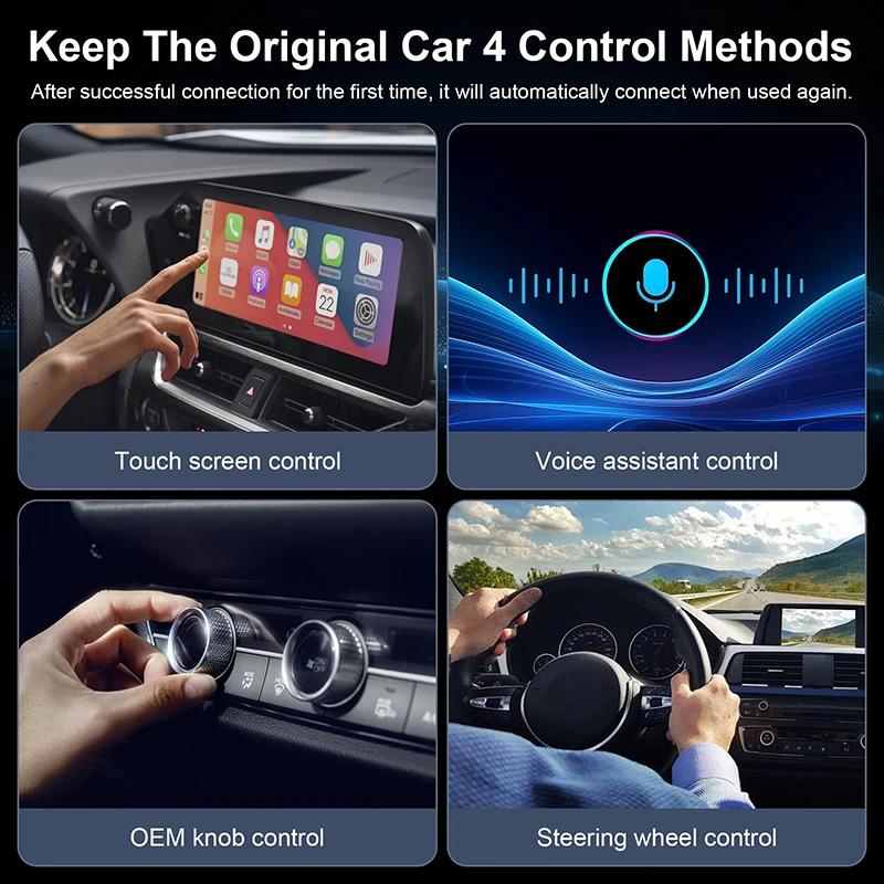 2025 НОВЫЙ Android14 CarPlay Ai Box Бесплатная карта памяти Беспроводной Carplay Android Auto Смарт-донгл 4/8-ядерный Plug and Play