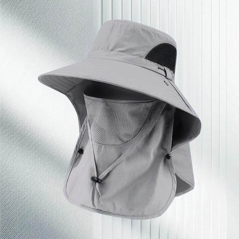 Летняя солнцезащитная рыболовная кепка Летний солнцезащитный козырек Открытый досуг Маска для лица Защита от комаров Альпинистская рыболовная кепка