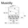 Musiclily Basic Бридж для Telecaster в винтажном стиле с шагом 10,8 мм и 3-мя седлами для электрогитар TL, хром