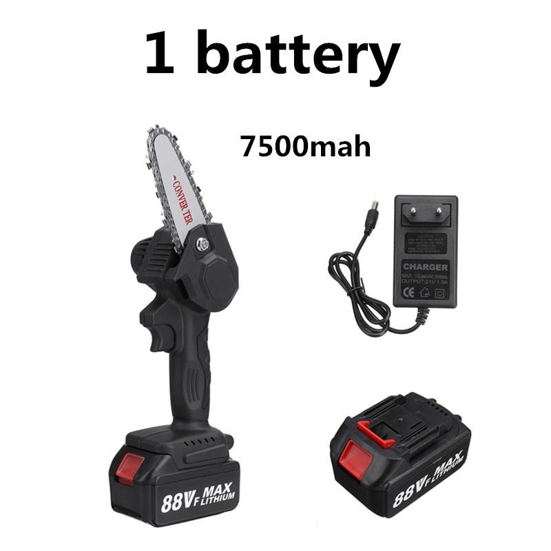 3000 Вт 88VF 4-дюймовая мини-электрическая цепная пила с аккумулятором 1/2, перезаряжаемый деревообрабатывающий инструмент для обрезки, одноручная пила