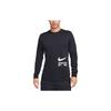 Nike Футболка с круглым вырезом и принтом букв, американская винтажная спортивная повседневная с длинным рукавом, мужские топы, черная FJ1120-010