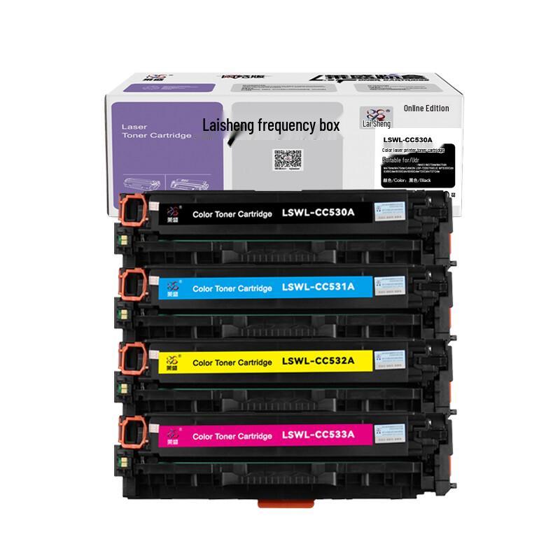 Layseng CC530A/304A Compatible Toner Cartridge Set for HP/Canon Printers