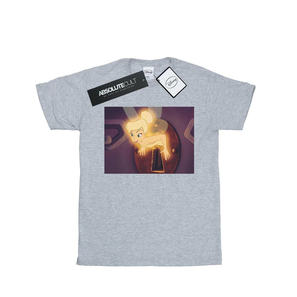 Disney Womens/Ladies Tinker Bell Lock Squeeze Cotton Boyfriend T-Shirt