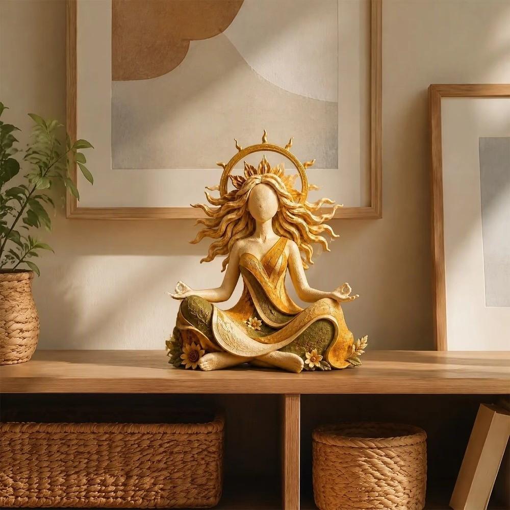 Flowing Hair Meditation Yoga Goddess Figurine Serenity Goddess Figurine Christmas Party