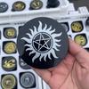 ЛУЧШЕЕ Зеркало с Обсидиановым Принтом 8 см Натуральный Целебный Самоцвет Ручная Работа Ручная Резьба Форма Животного для Сувениров