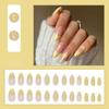Press On Nails Full Cover Artificial French Fake Nails Nail Tips Wearable Almond False Nails