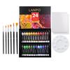 Acrylic Paint Set: 12 or 24 Colors In 12ml or 60ml, Waterproof, Hand-Painting DIY Kit