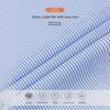 Men's High-End Blue Striped Cotton Shirt: Breathable Business Office Wear In Plus Sizes